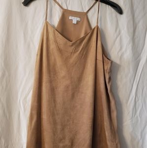Faux Suede Front Top